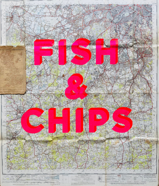FiSH AND CHiPS - ViNTAGE LONDON MAP