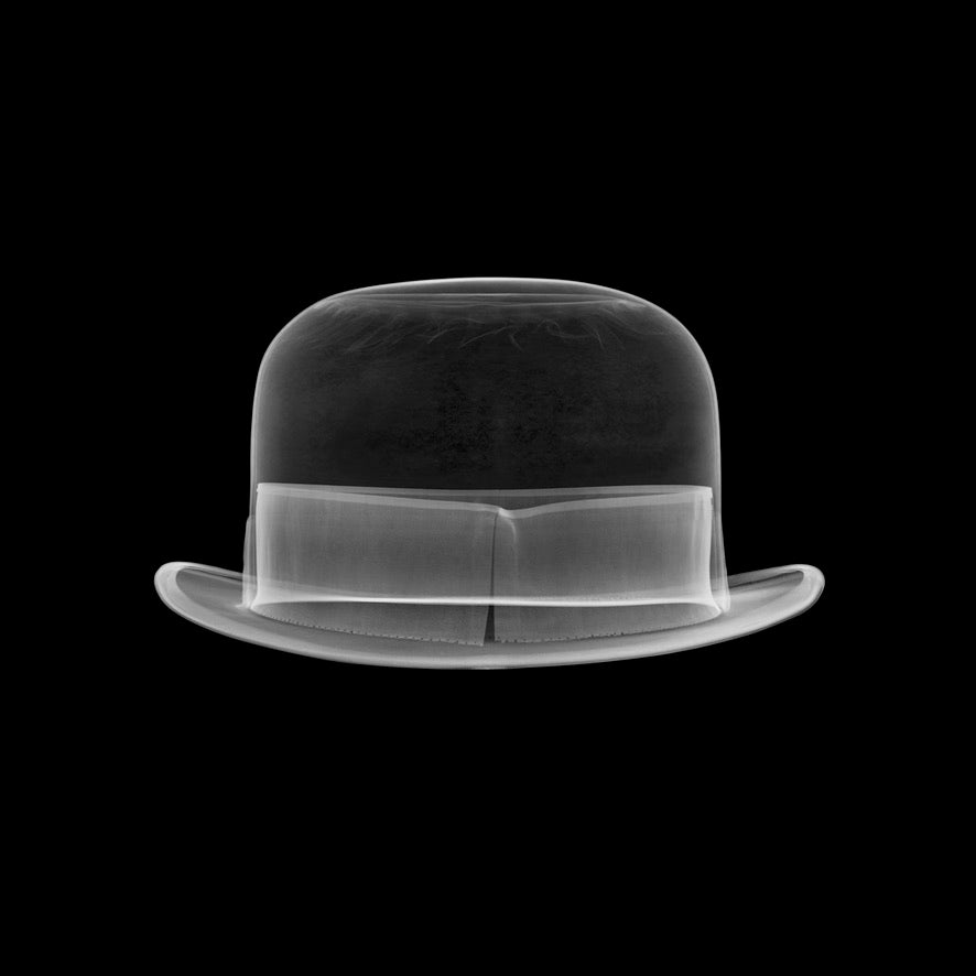 SiLVER BOWLER HAT.
