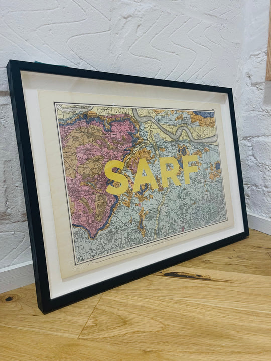 SARF O.G. MAP FRAMED