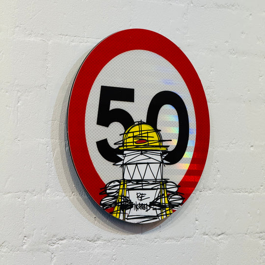 50 ROAD SiGN
