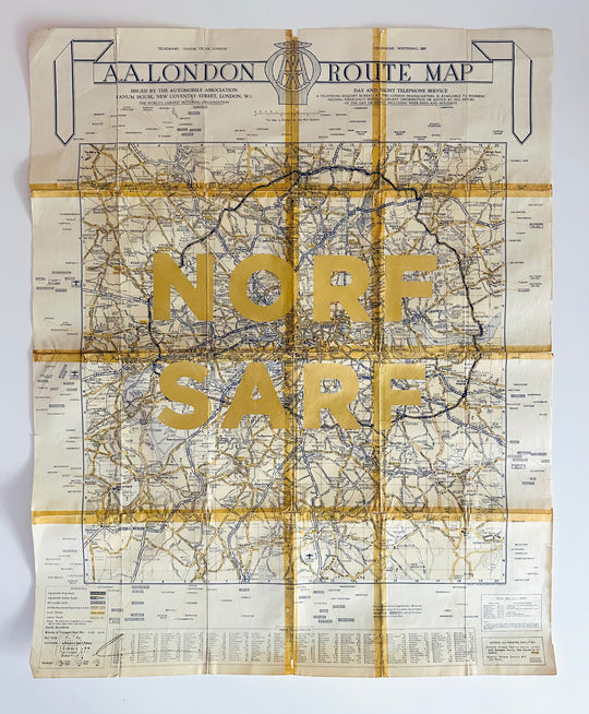 NORF SARF - GOLD LEAF - ViNTAGE MAP