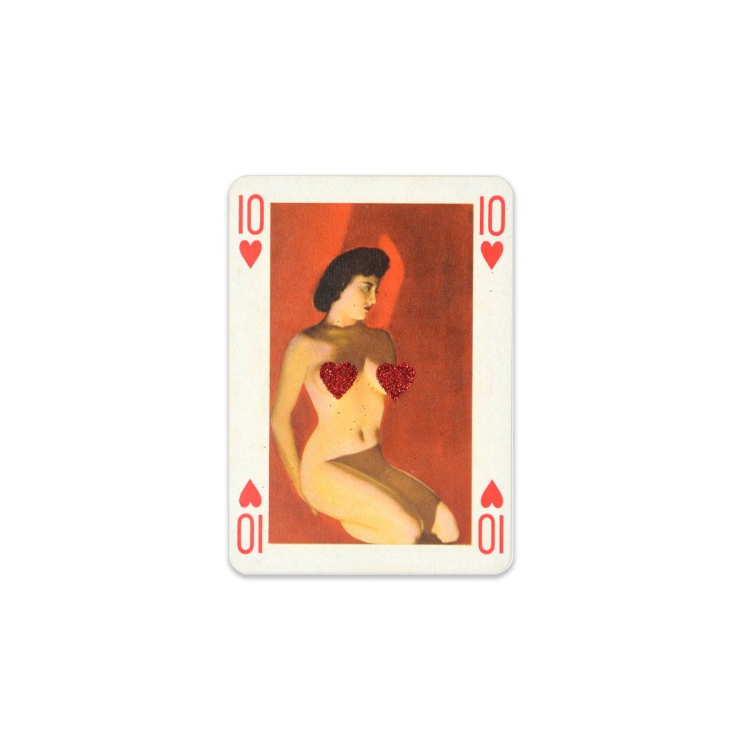 ViNTAGE AUSTRiAN PLAYiNG CARDS - RED GLiTTER