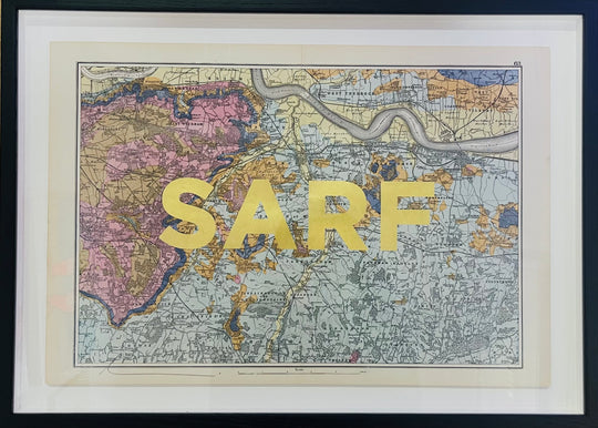 SARF O.G. MAP FRAMED