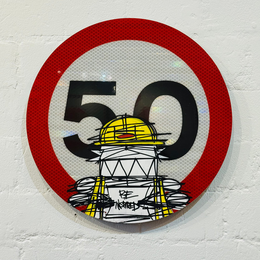 50 ROAD SiGN