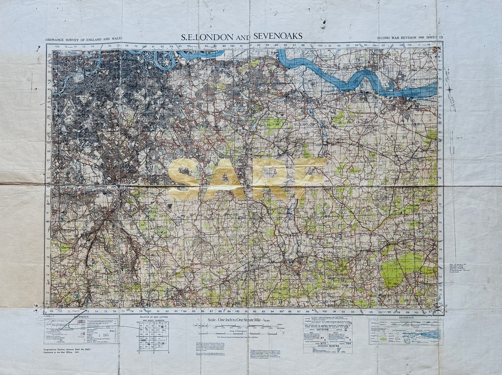 SARF - GOLD LEAF ViNTAGE MAP