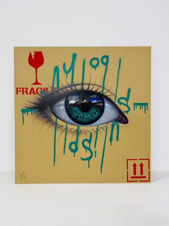 FRAGiLE - HAND FiNiSHED - TEAL TAG