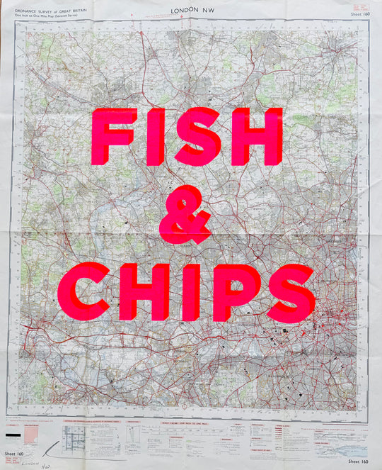 FiSH AND CHiPS - ViNTAGE LONDON MAP