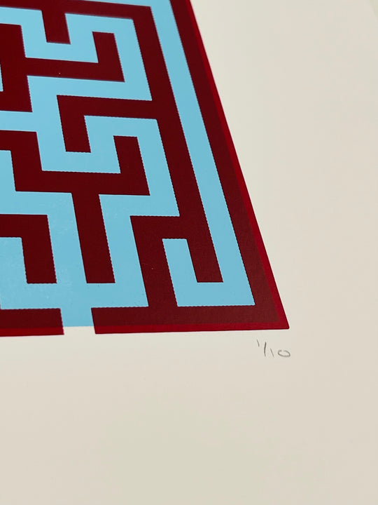 FiND YOUR WAY: BLUE & DARK RED