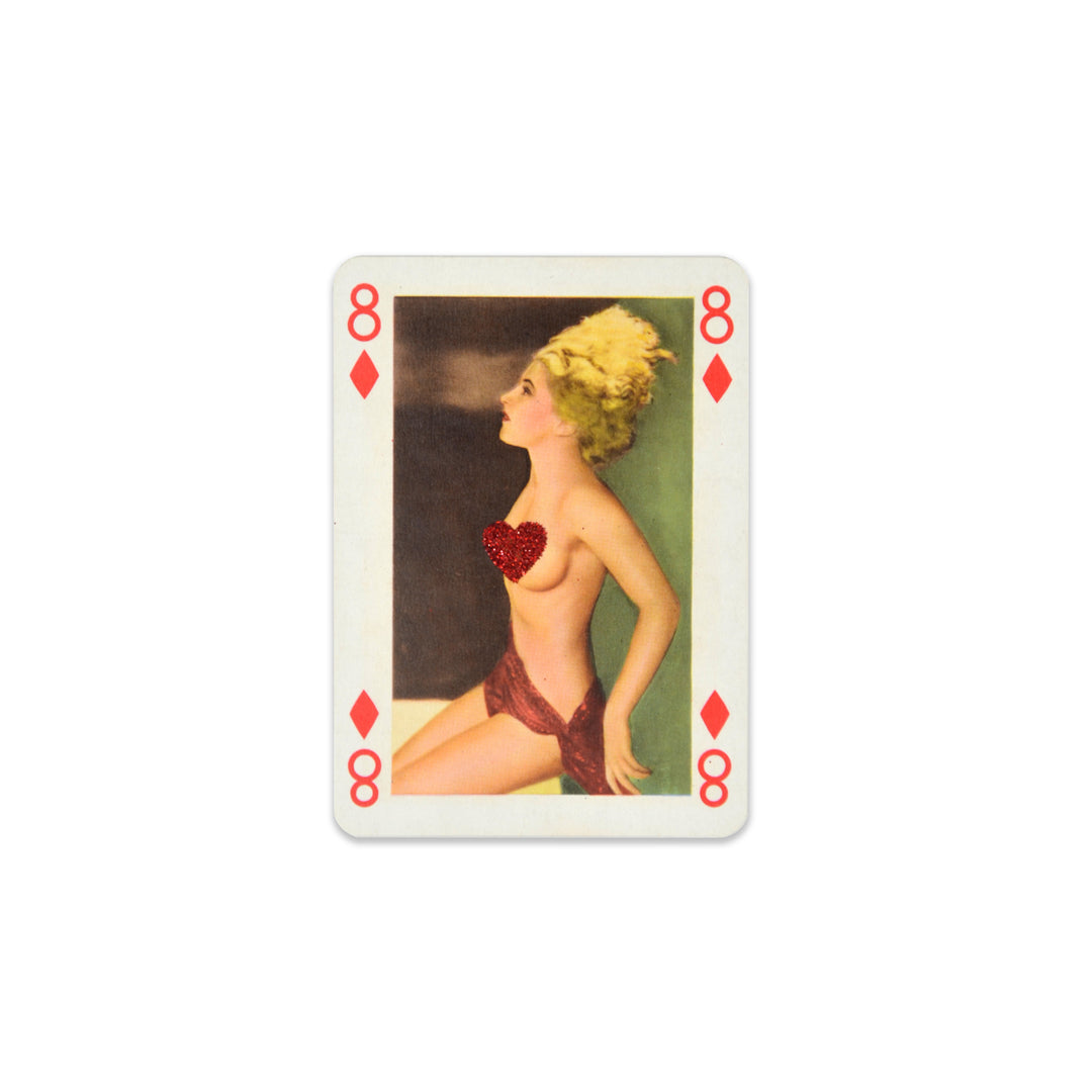 ViNTAGE AUSTRiAN PLAYiNG CARDS - RED GLiTTER