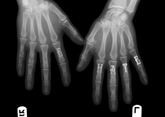SiLVER LOVE HATE HANDS.