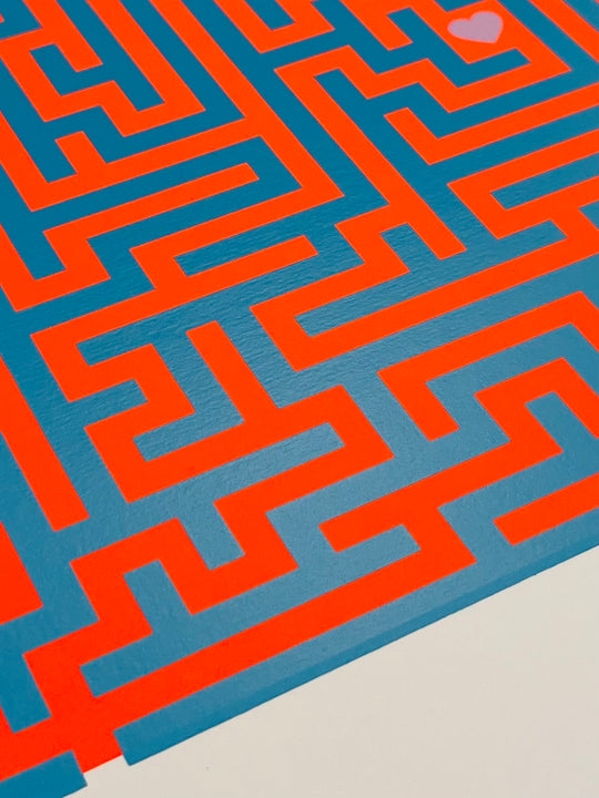 FiND YOUR WAY: FLUORO ORANGE AND BLUE