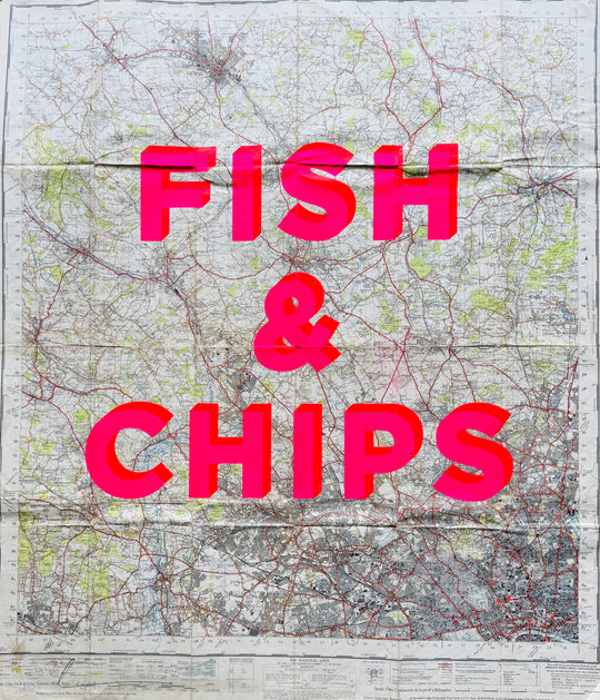 FiSH AND CHiPS - ViNTAGE LONDON MAP