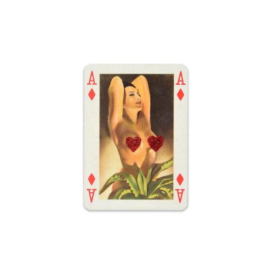 ViNTAGE AUSTRiAN PLAYiNG CARDS - RED GLiTTER