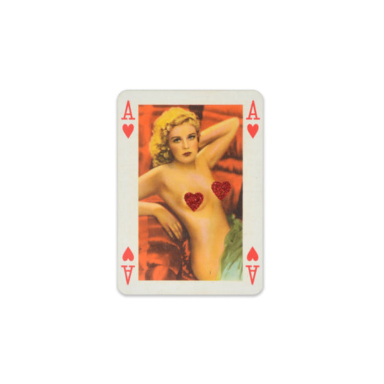ViNTAGE AUSTRiAN PLAYiNG CARDS - RED GLiTTER