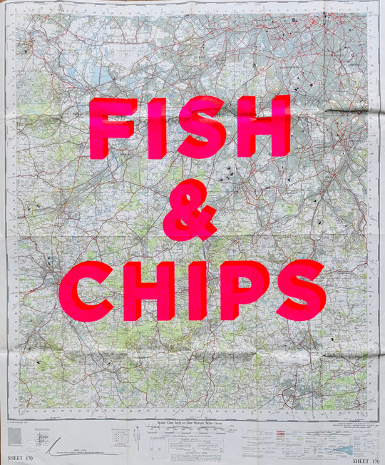 FiSH AND CHiPS - ViNTAGE LONDON MAP