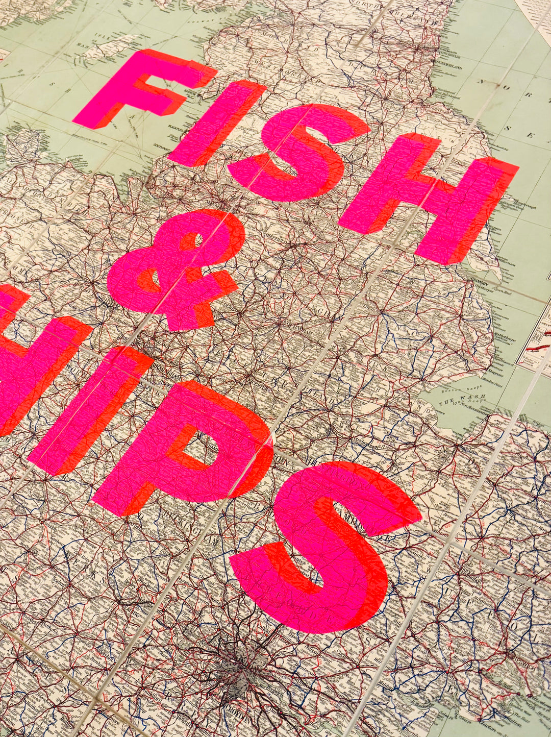 FiSH & CHiPS ENGLAND AND WALES XL MAP