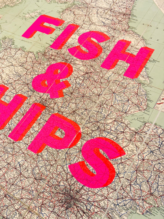 FiSH & CHiPS ENGLAND AND WALES XL MAP