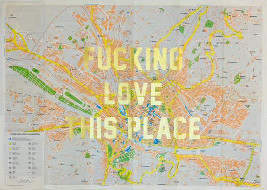 FUCKING LOVE THiS PLACE ViNTAGE ASSORTED MAPS