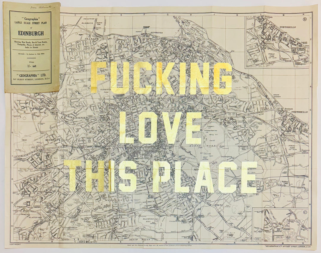 FUCKING LOVE THiS PLACE ViNTAGE ASSORTED MAPS