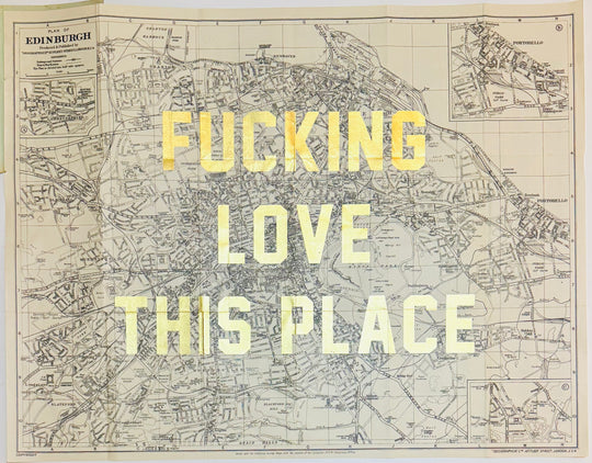 FUCKING LOVE THiS PLACE ViNTAGE ASSORTED MAPS