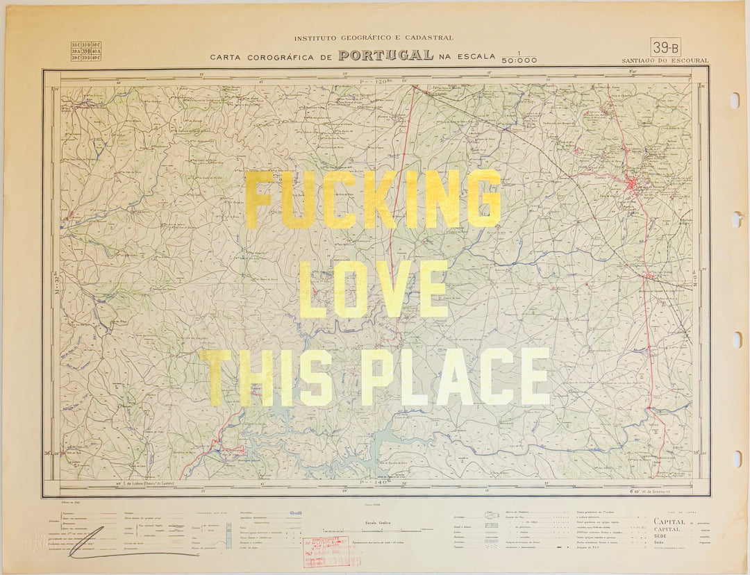 FUCKING LOVE THiS PLACE ViNTAGE ASSORTED MAPS