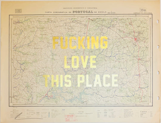 FUCKING LOVE THiS PLACE ViNTAGE ASSORTED MAPS