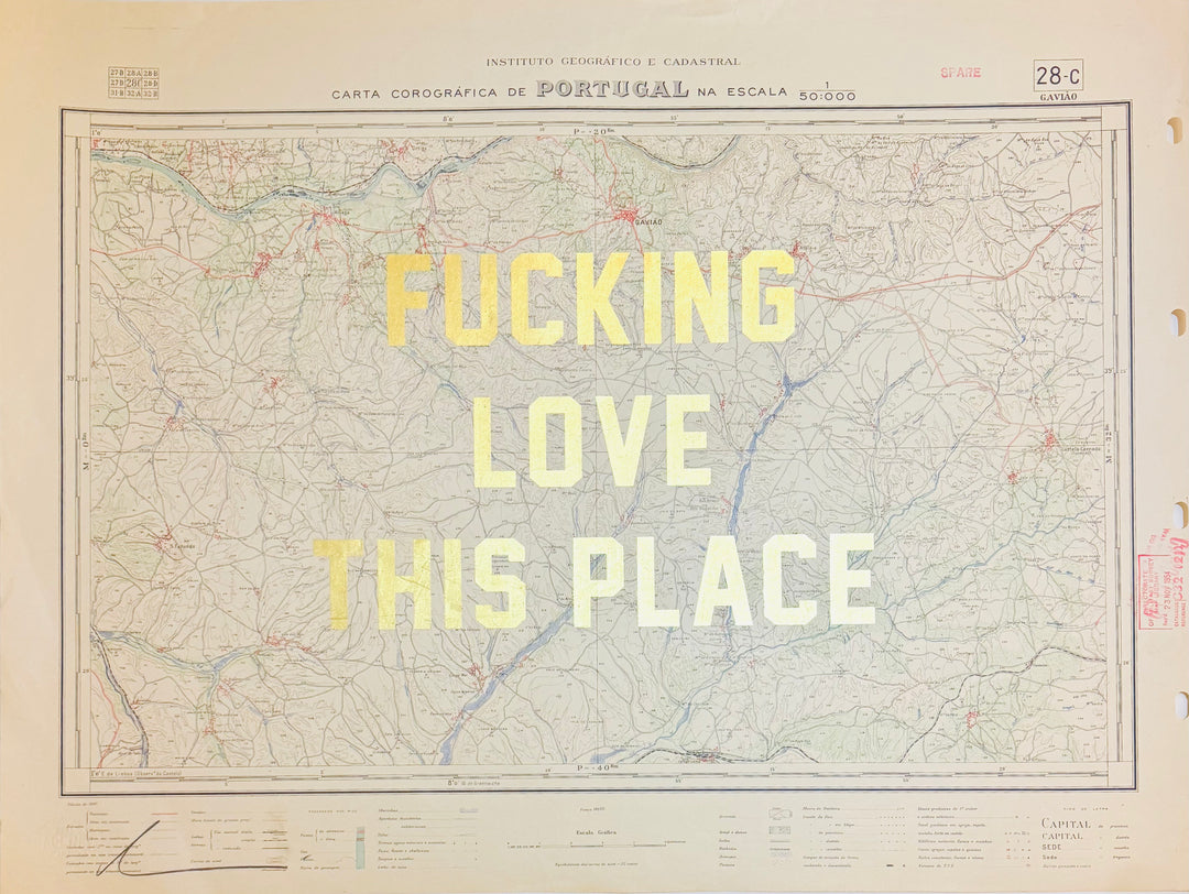 FUCKING LOVE THiS PLACE ViNTAGE ASSORTED MAPS