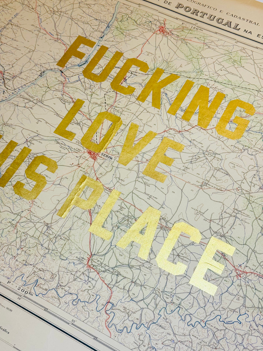 FUCKING LOVE THiS PLACE ViNTAGE ASSORTED MAPS