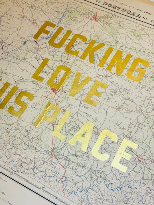 FUCKING LOVE THiS PLACE ViNTAGE ASSORTED MAPS