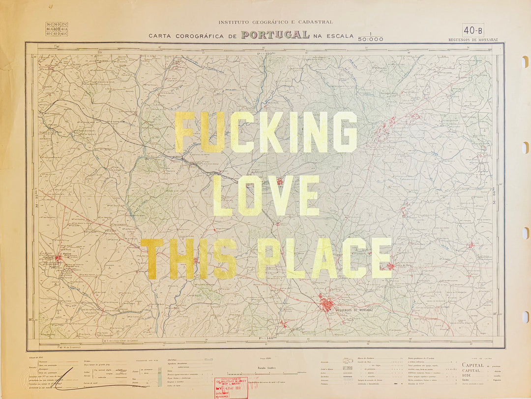 FUCKING LOVE THiS PLACE ViNTAGE ASSORTED MAPS