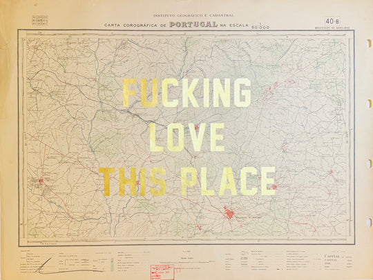 FUCKING LOVE THiS PLACE ViNTAGE ASSORTED MAPS