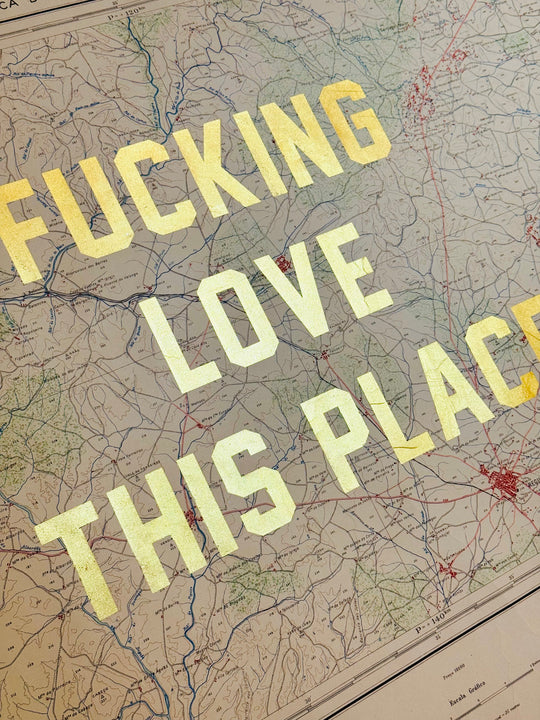 FUCKING LOVE THiS PLACE ViNTAGE ASSORTED MAPS