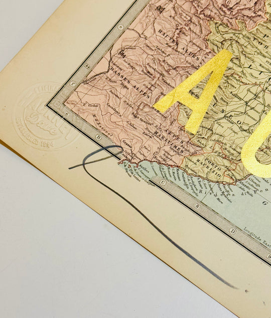 iTALY iS ALWAYS A GOOD iDEA - GOLD LEAF ViNTAGE MAPS