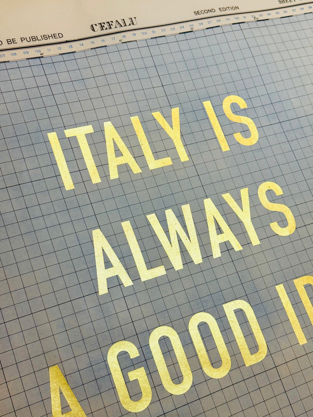 iTALY iS ALWAYS A GOOD iDEA - GOLD LEAF ViNTAGE MAPS