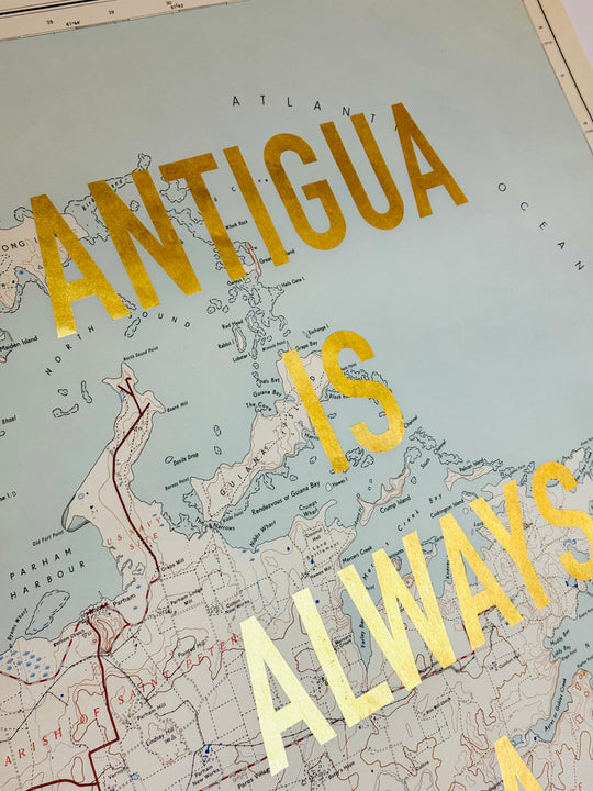 LARGE ASSORTED GOLD LEAF ViNTAGE MAPS