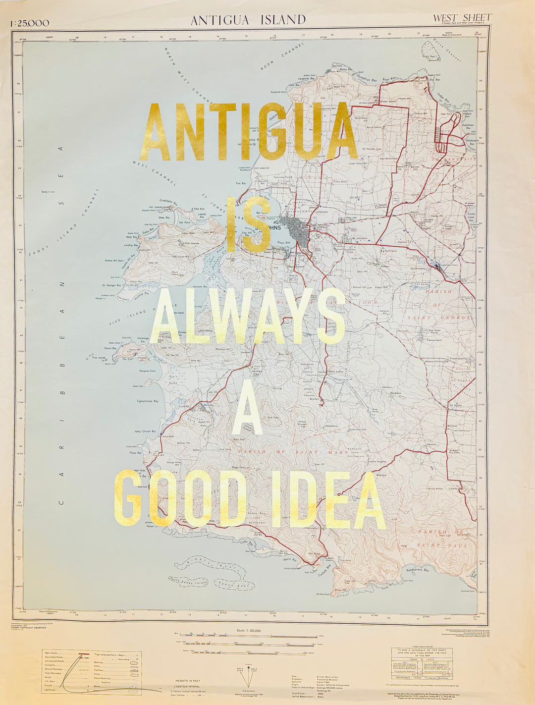 LARGE ASSORTED GOLD LEAF ViNTAGE MAPS
