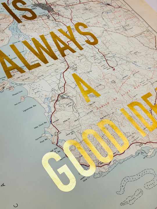 LARGE ASSORTED GOLD LEAF ViNTAGE MAPS