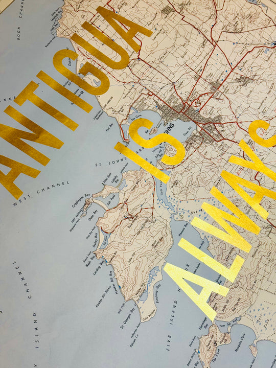 LARGE ASSORTED GOLD LEAF ViNTAGE MAPS