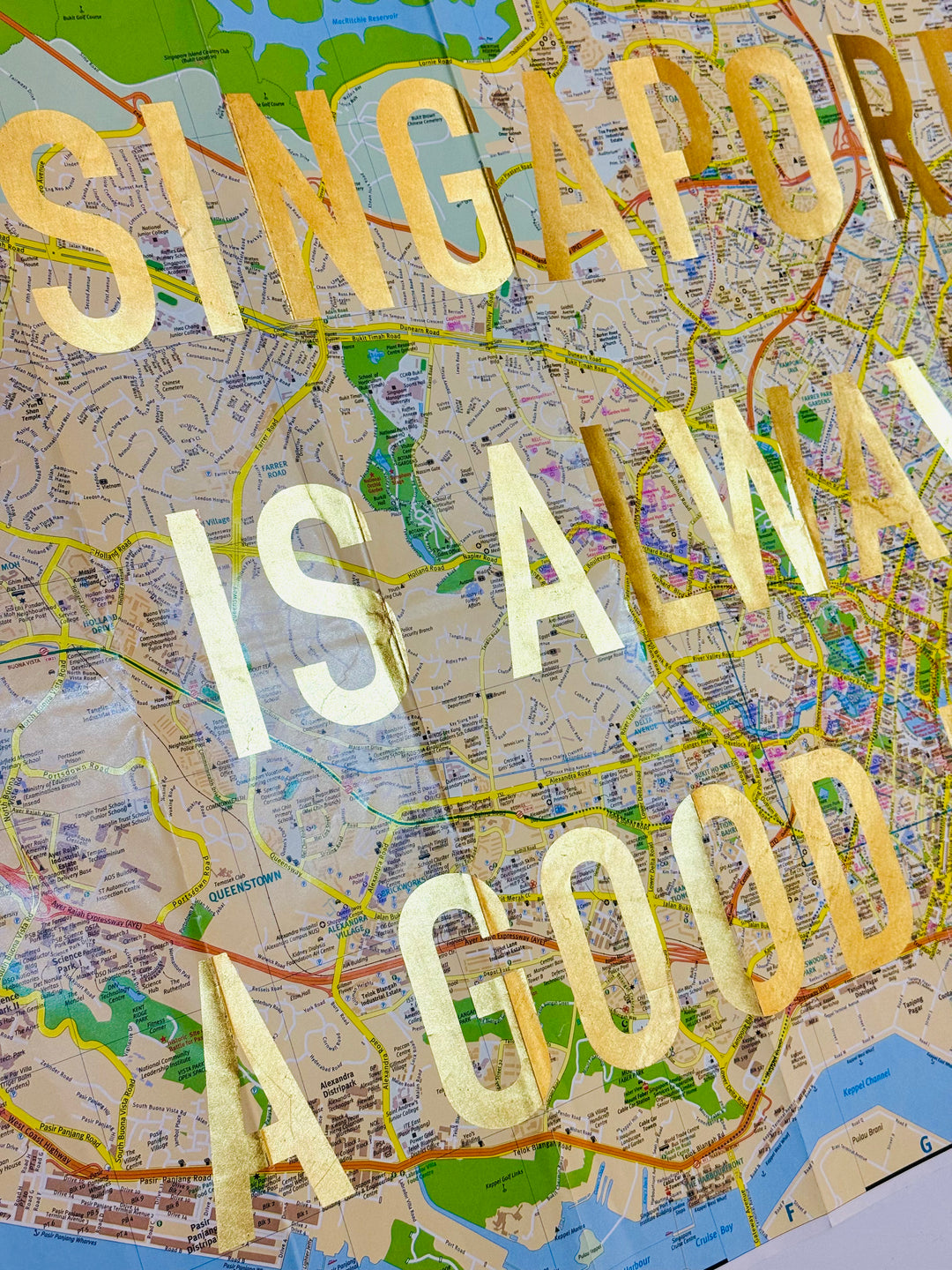 LARGE ASSORTED GOLD LEAF ViNTAGE MAPS