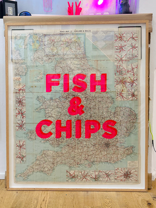 FiSH & CHiPS; ROAD MAP OF ENGLAND & WALES