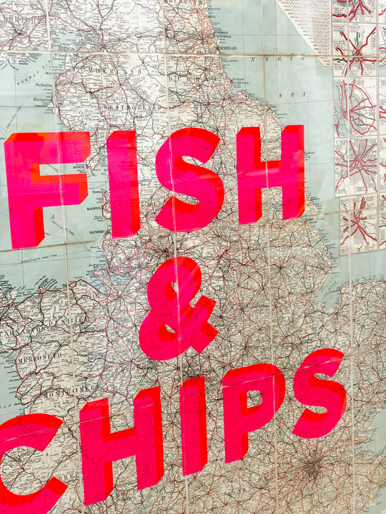 FiSH & CHiPS; ROAD MAP OF ENGLAND & WALES