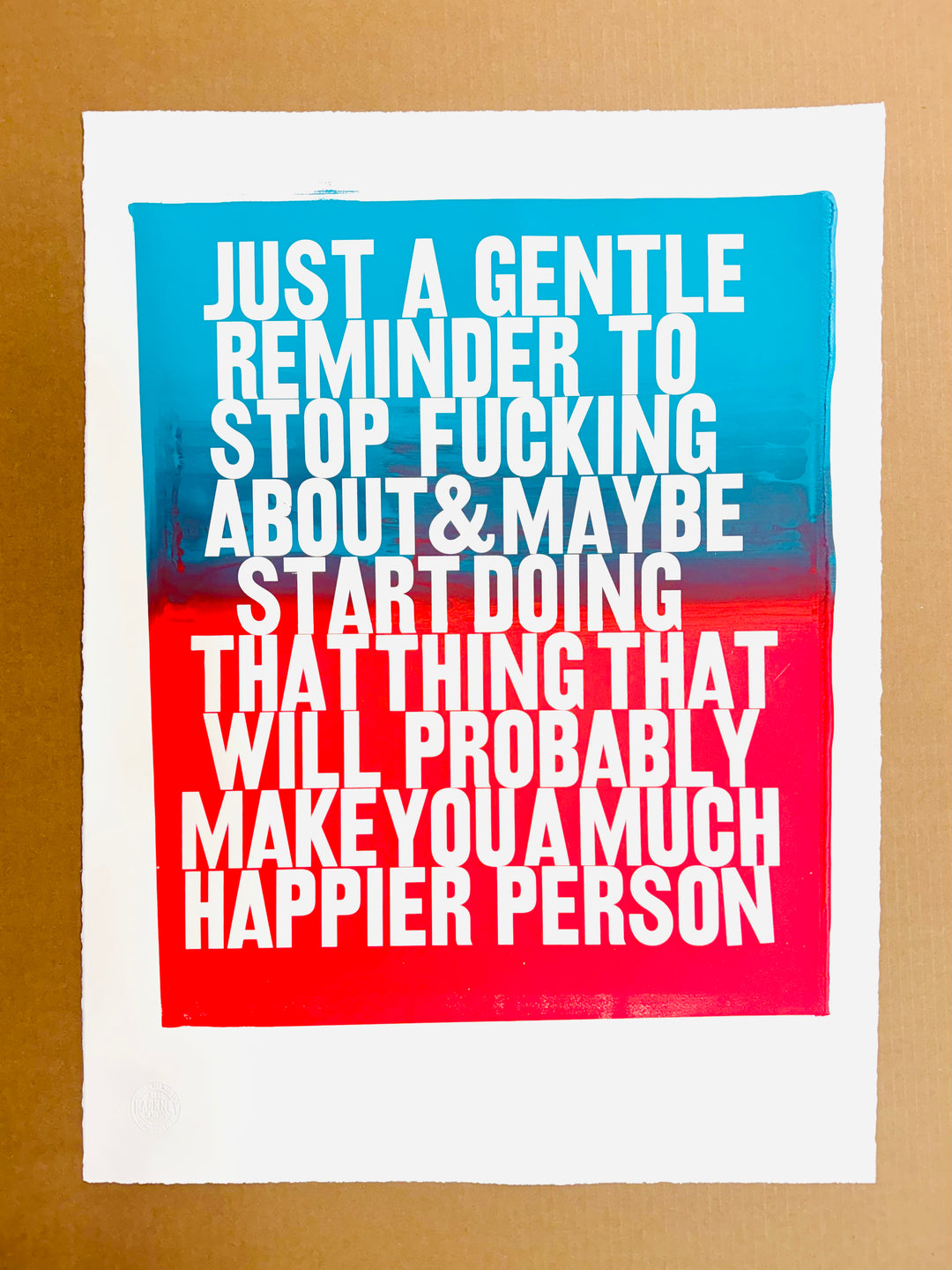 *PRESALE* GENTLE REMiNDER TEAL & RED