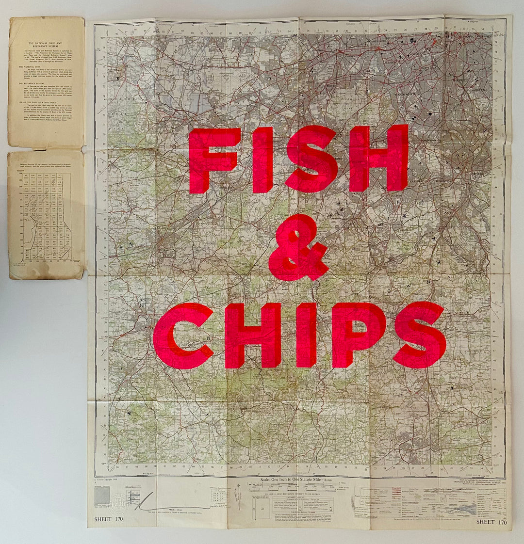 FiSH AND CHiPS - ViNTAGE LONDON MAP