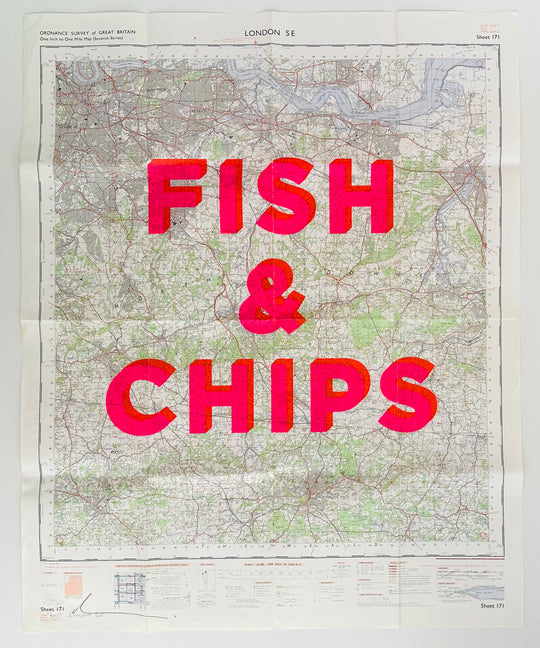 FiSH AND CHiPS - ViNTAGE LONDON MAP