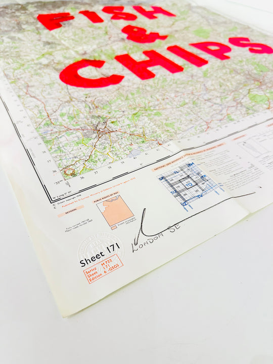 FiSH AND CHiPS - ViNTAGE LONDON MAP