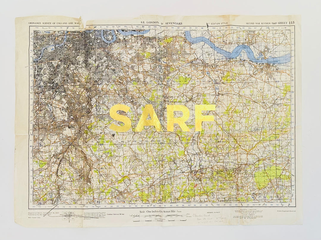 SARF - GOLD LEAF ViNTAGE MAP