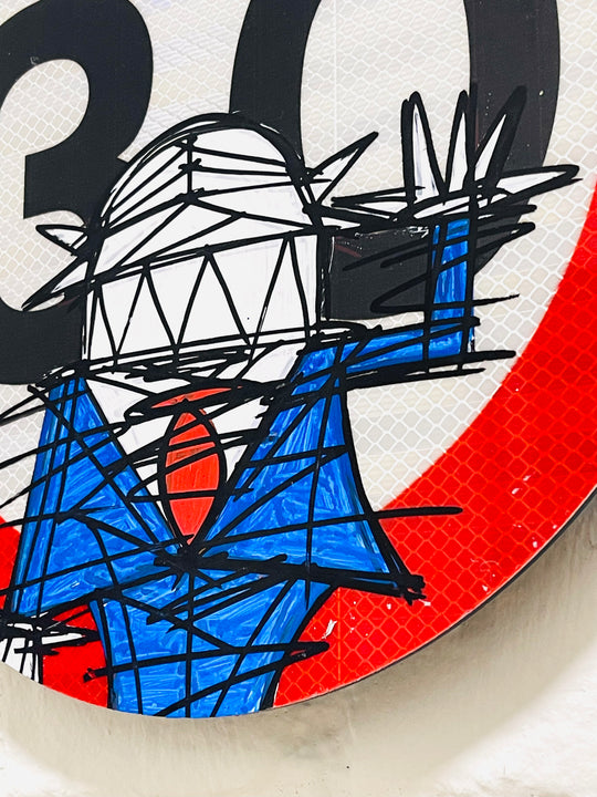 BLUE SUiT 30 ROAD SiGN