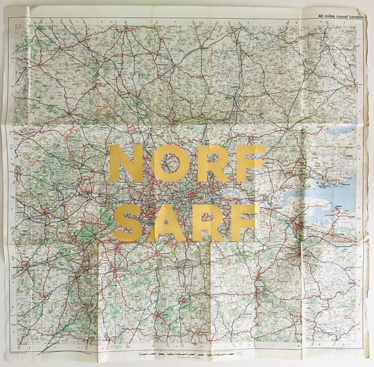 NORF SARF - GOLD LEAF - ViNTAGE MAP