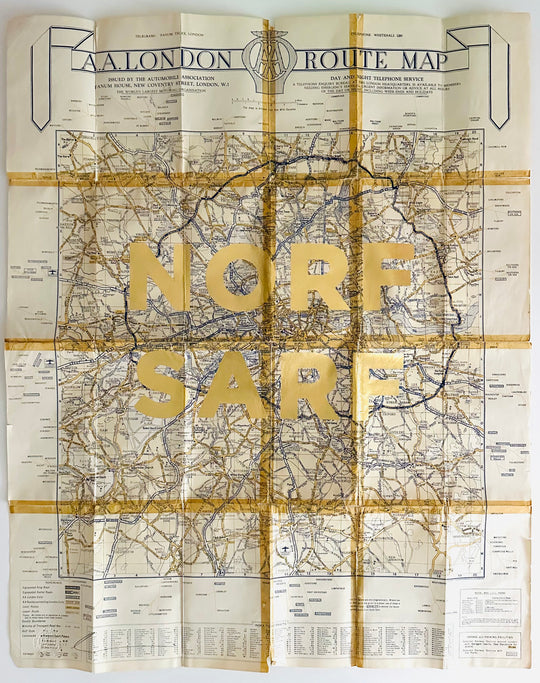 NORF SARF - GOLD LEAF - ViNTAGE MAP
