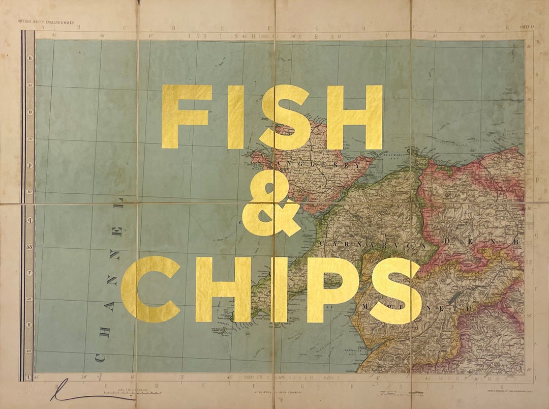 FiSH AND CHiPS (GOLD LEAF)